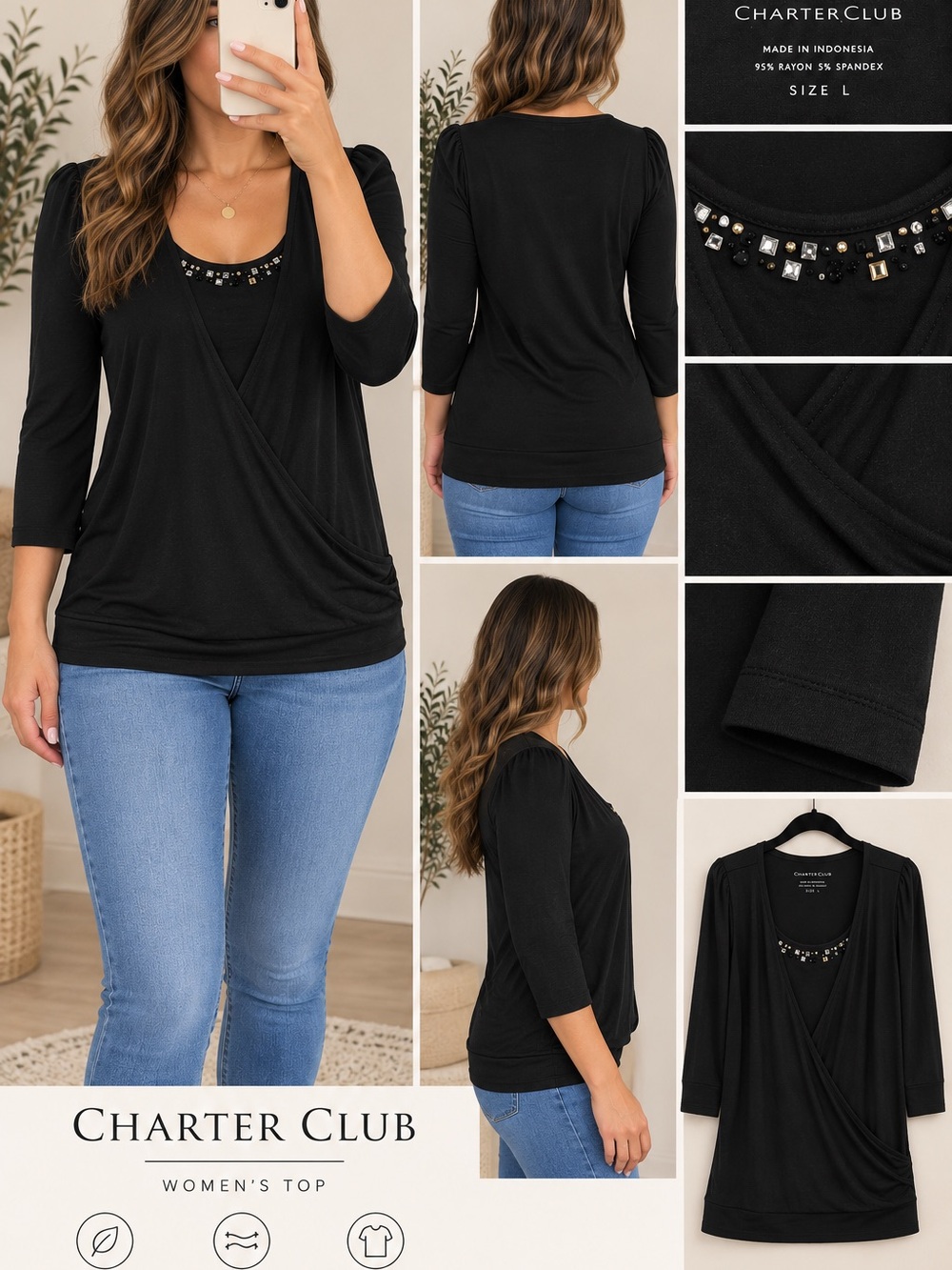 Charter Club Long Sleeve Top